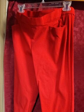 Susan Graver Bright Pink Stretch Pull-On Pants